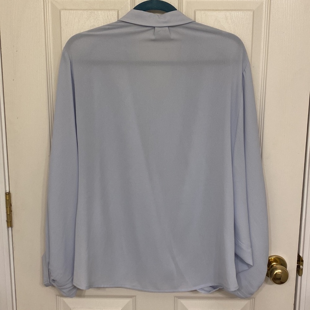 Umgee Collared Button Up Split Neck Surplice Top … - image 8